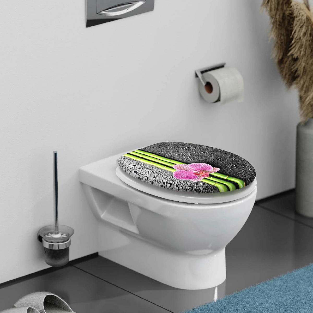 WC-Sitz grün schwarz MDF WC-Sitz_Sagano MDF FSC - schwarz/grün