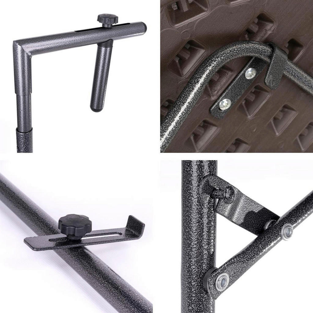 Thumbnail - VCM Balkonhängetisch braun Polyrattan B/H/T: ca. 60x83x62 cm