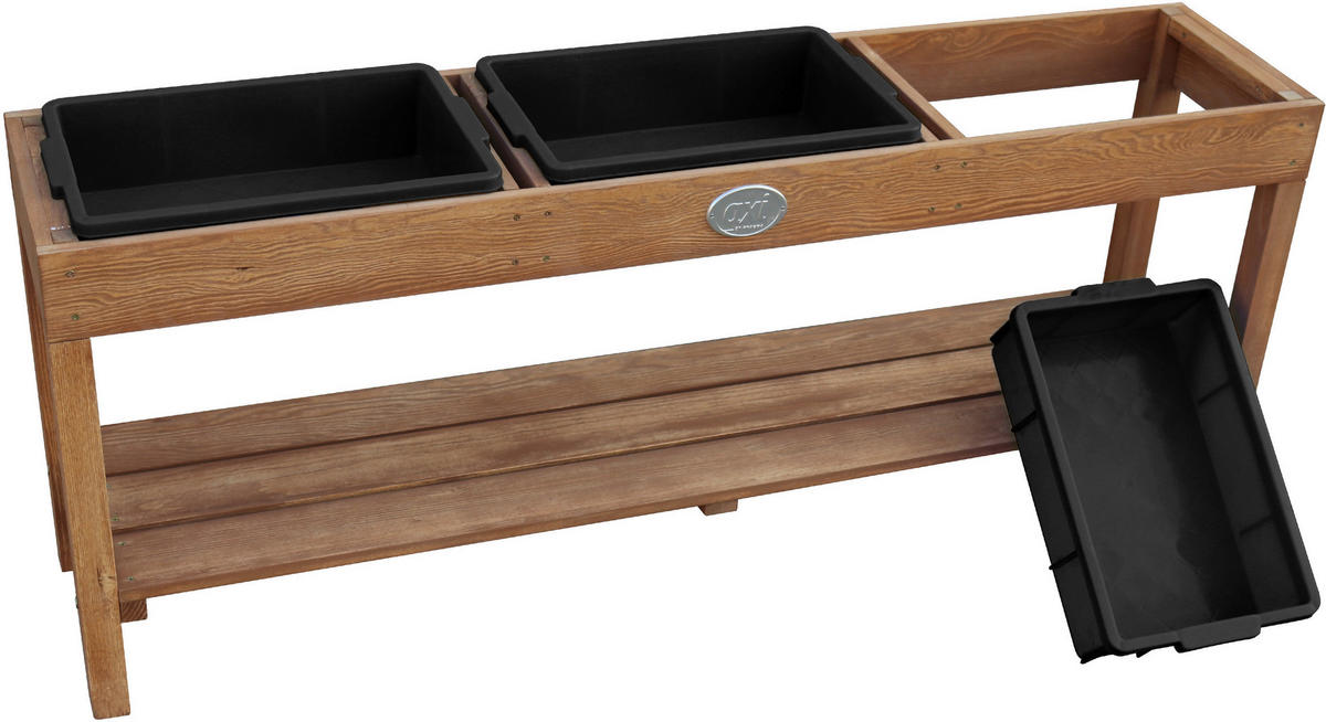 AXI Aktivitäten-Tisch braun B/H/L: ca. 124x50x27 cm Aktivitäten-Tisch - braun/schwarz (27,00/124,00/50,00cm) - AXI