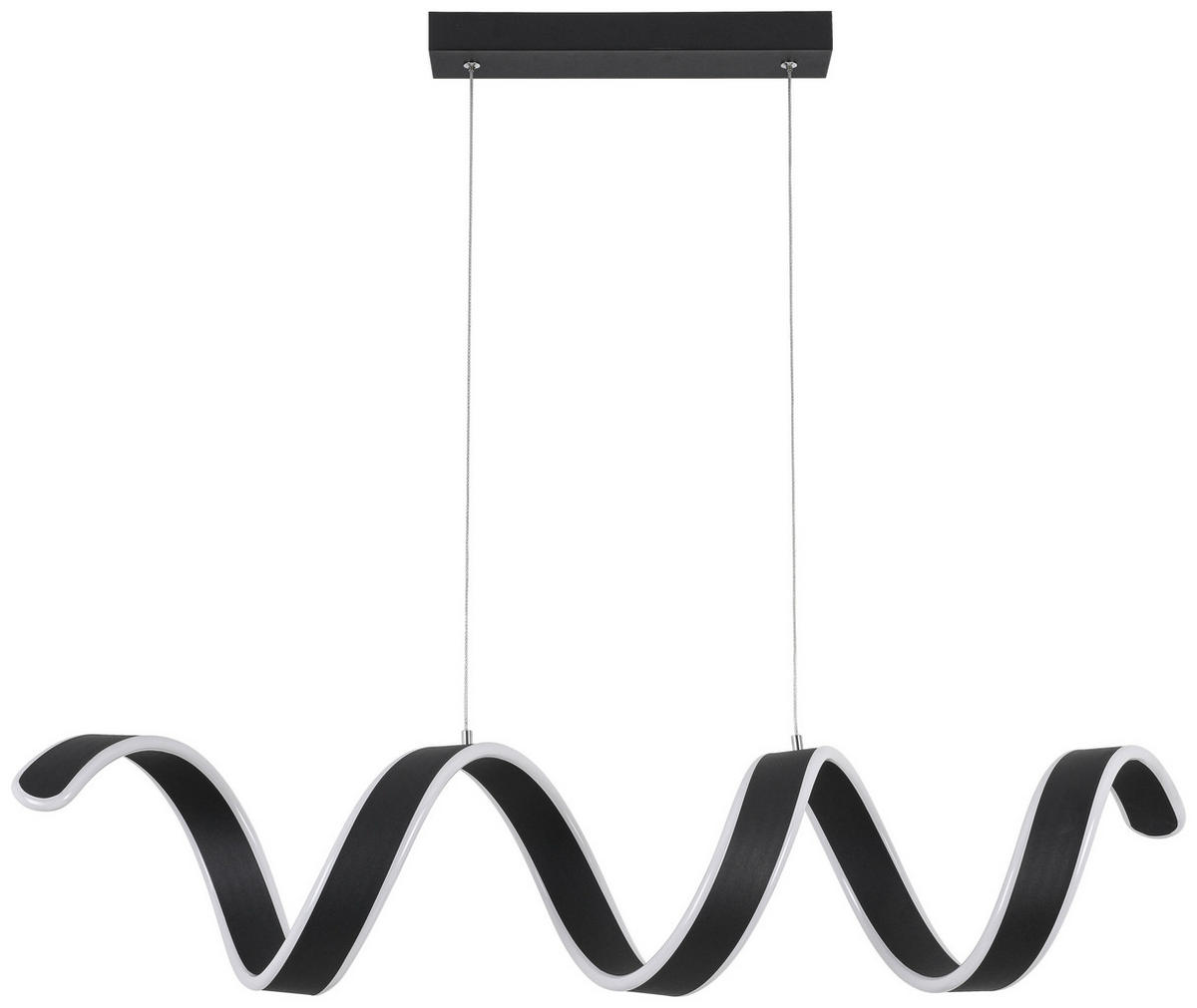 Nolo LED-Pendelleuchte schwarz Metall Kunststoff B/H/L: ca. 18x120x92 cm LED-Pendelleuchte_Gabriella - schwarz (92,00/18,00/120,00cm) - Nolo