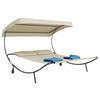 VCM Doppelliege Bindox creme Kunststoff B/H/T: ca. 130x137x200 cm Bindox - creme (130,00/137,00/200,00cm) - VCM