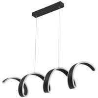 Nolo LED-Pendelleuchte schwarz Metall Kunststoff B/H/L: ca. 18x120x92 cm LED-Pendelleuchte_Gabriella - schwarz (92,00/18,00/120,00cm) - Nolo