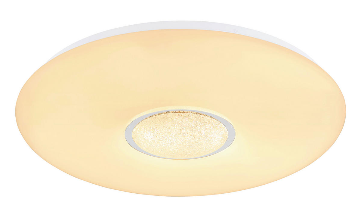 GLOBO Deckenleuchte 41367-40DS weiß Metall Kunststoff D: ca. 48,5 cm LED-Deckenleuchte_Sully - weiß (48,50cm) - GLOBO