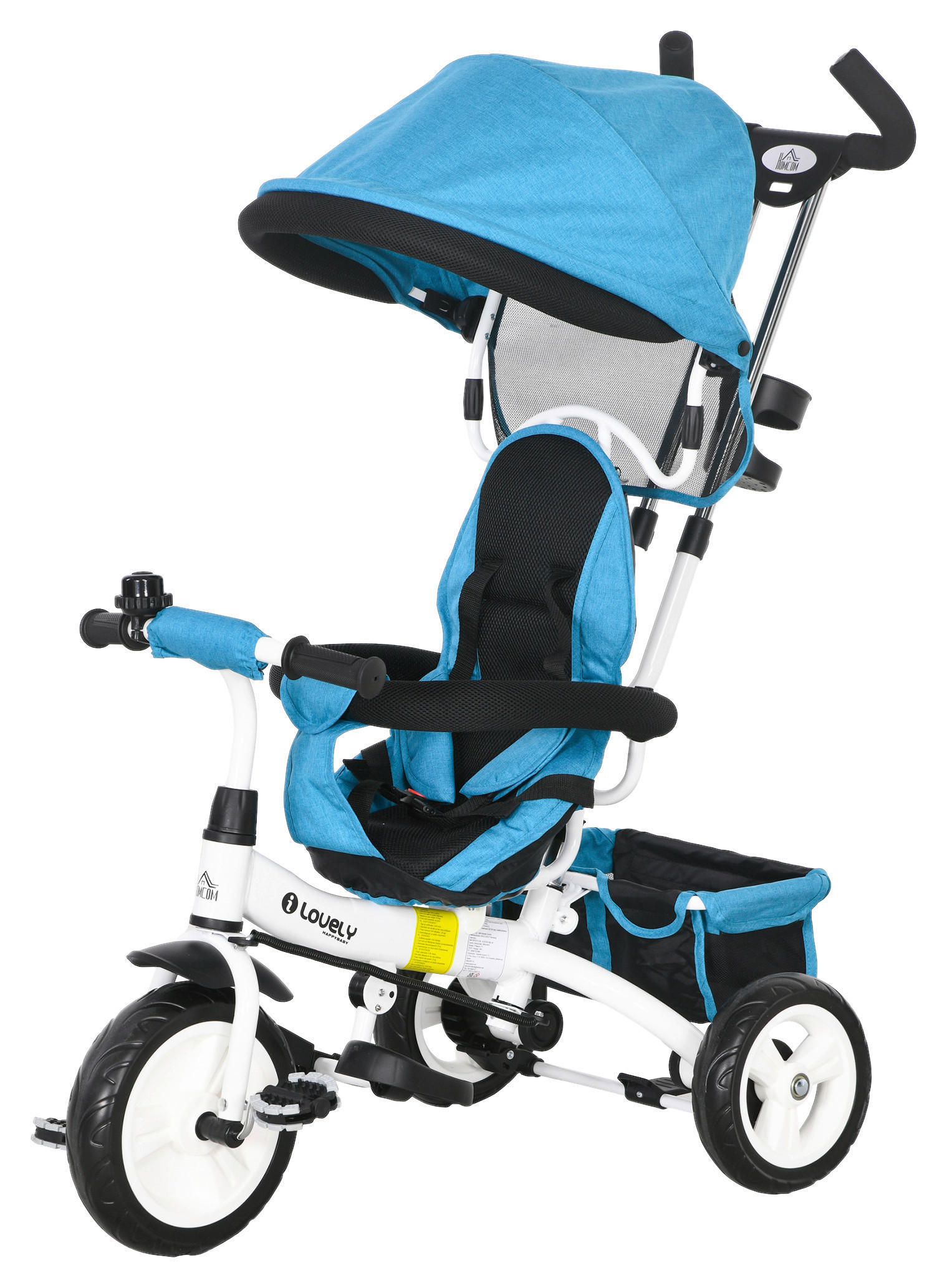 HOMCOM Kinderdreirad blau B/H/L: ca. 50x106x95 cm Kinderdreirad - blau (95,00/50,00/106,00cm) - HOMCOM