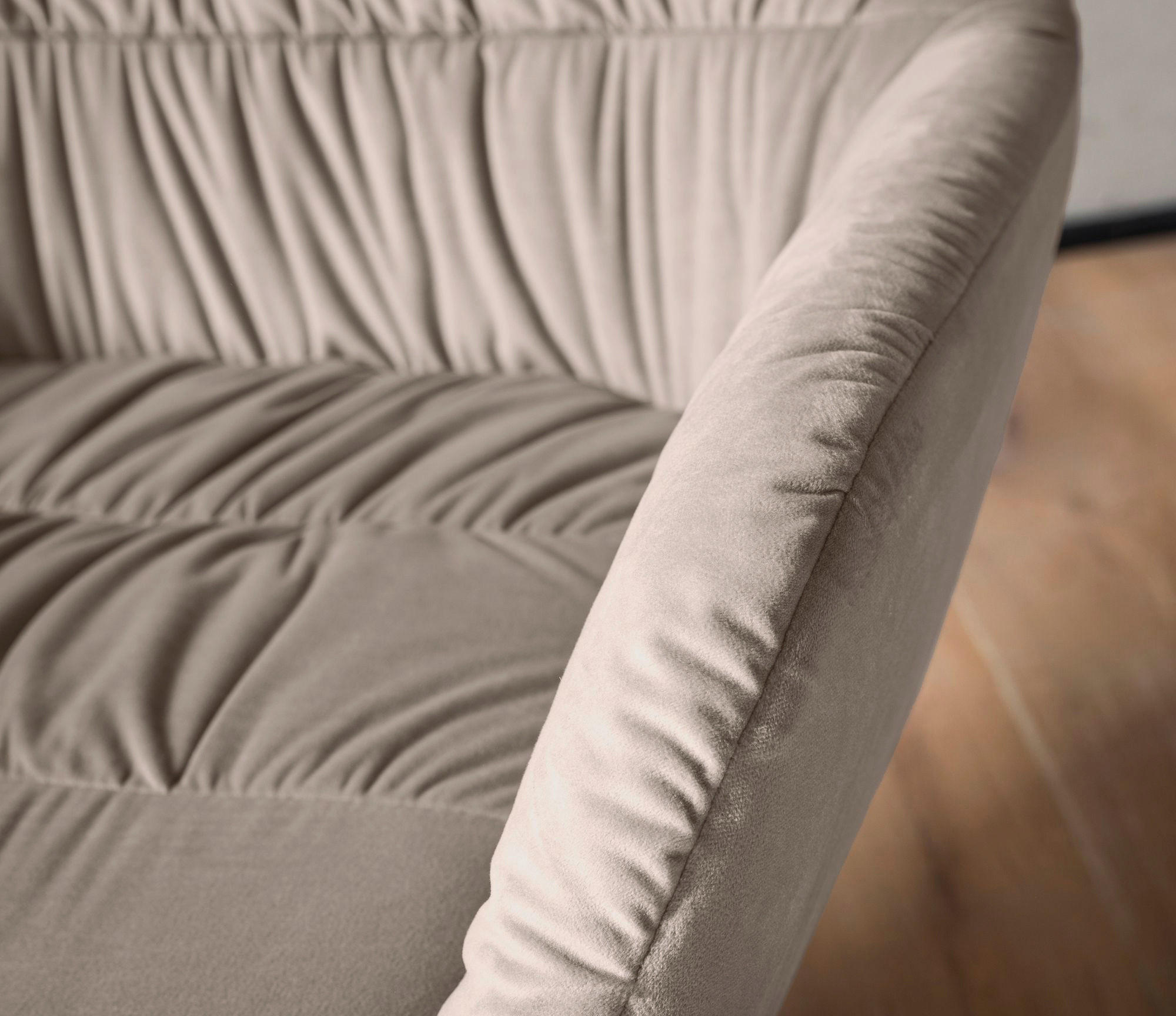 Wohnling Sessel beige Polyester Loungesessel - beige - Wohnling