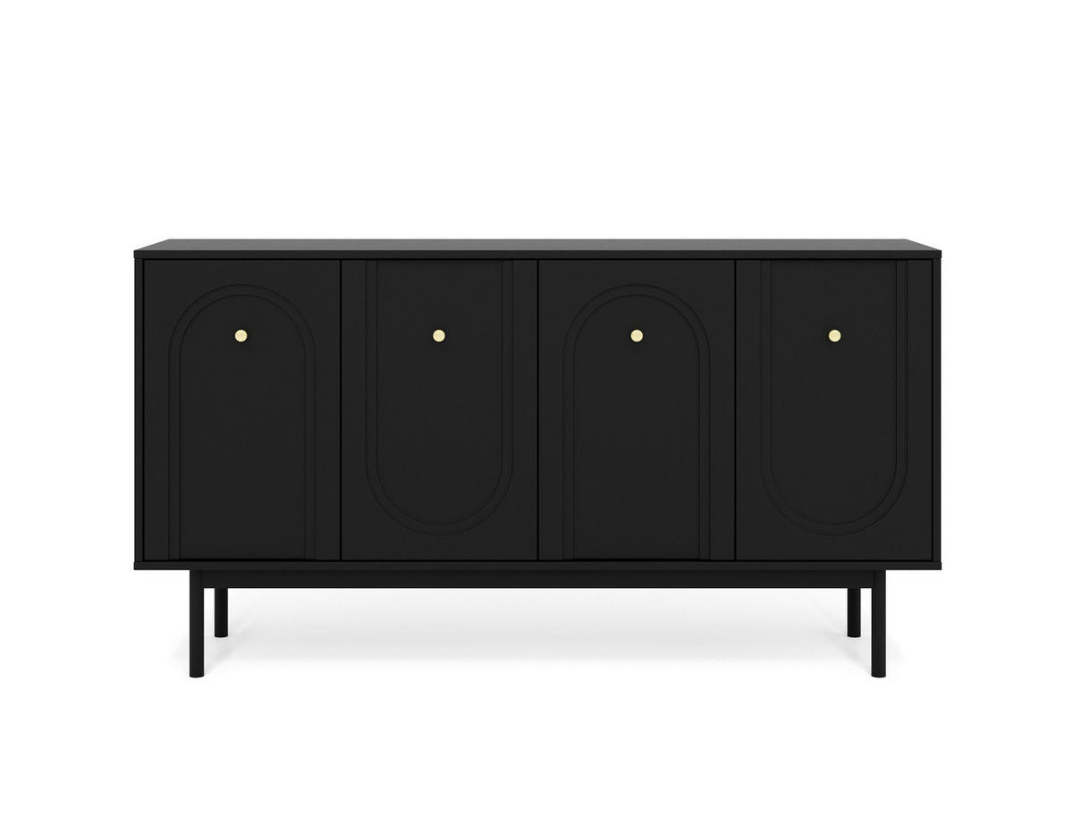 Kommode MAZOMA schwarz gold Optik B/H/T: ca. 154x82x39 cm MAZOMA - gold/schwarz (154,00/82,00/39,00cm) - WIPMEB