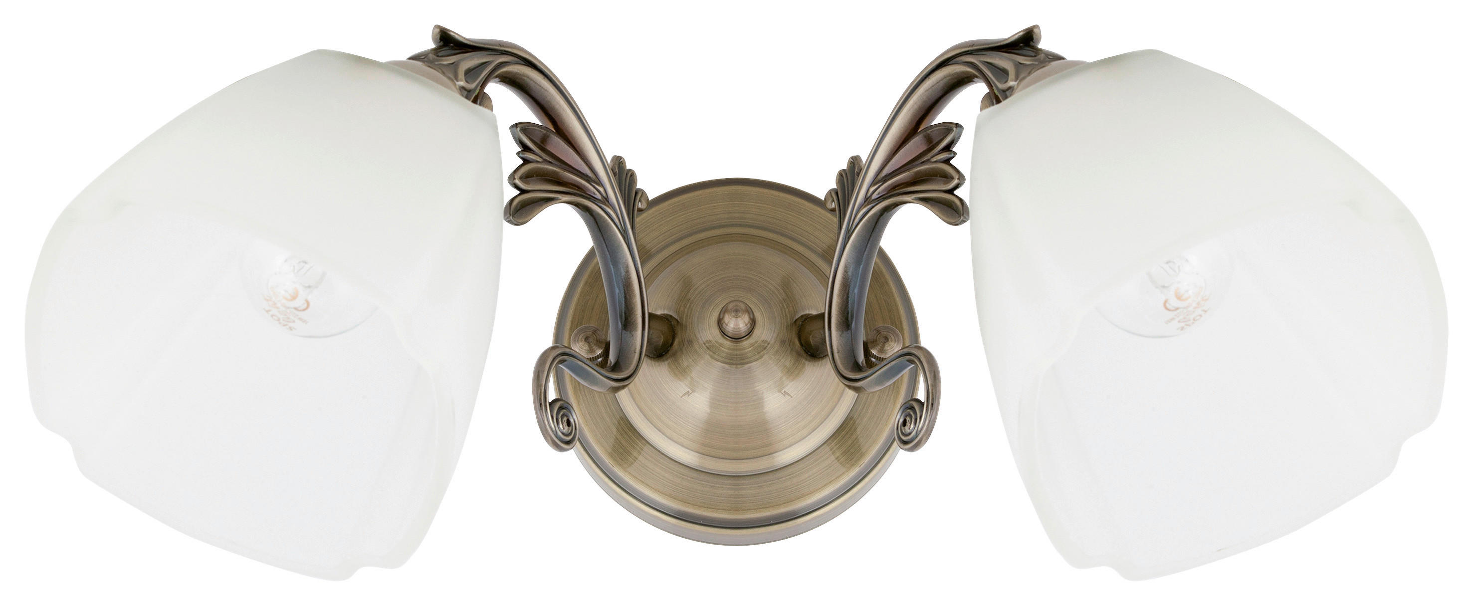 SPOT Light Wandleuchte Venosa, Hochwertige Wandleuchte aus Metallguss, mit Schirmen aus Glas, sehr dekorativ, passende LM E27 / exklusive