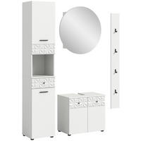 Badezimmer-Set Prisma weiß B/H/T: ca. 91x187x37 cm Prisma - weiß (91,00/187,00/37,00cm) - xonox.home