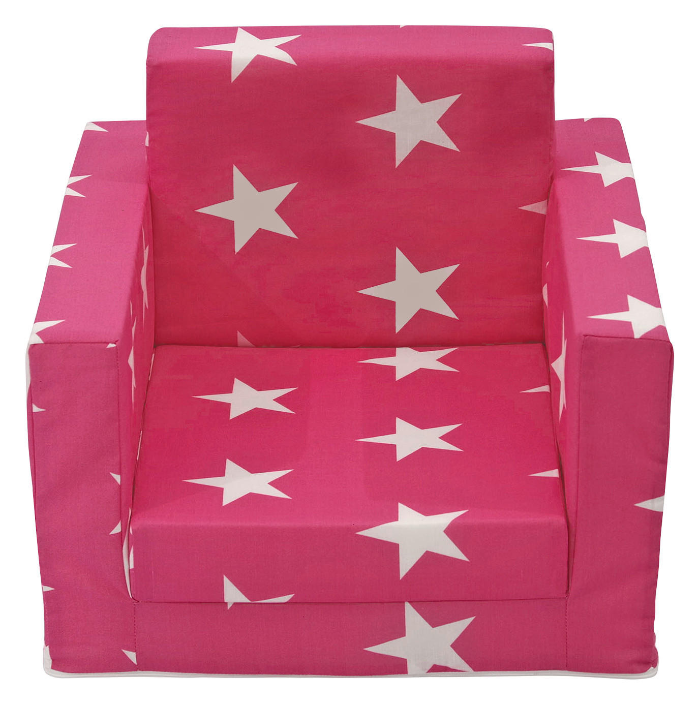 Kindersessel Luca pink weiß B/H/T: ca. 48x48x41 cm Liegefläche B/L: ca. 34x115 cm