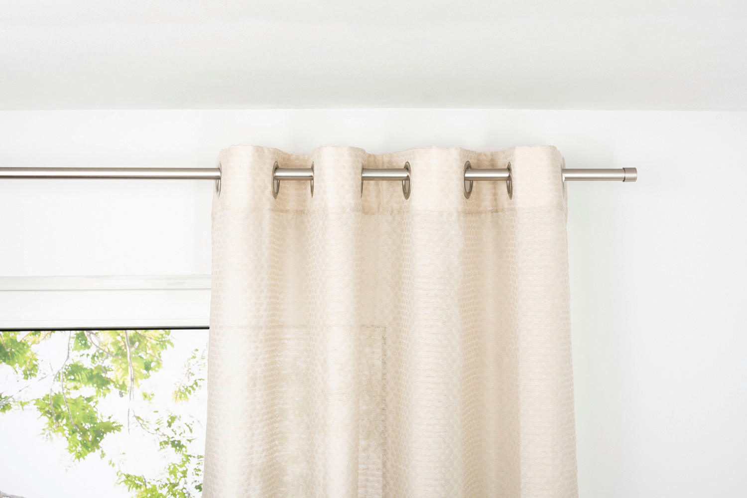 Ösenvorhang 2er Pack Dot sand B/L: ca. 135x245 cm Dot - sand (135,00/245,00cm)