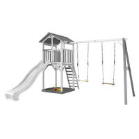AXI Spielturm Beach Tower grau B/H/T: ca. 356,6x241,9x349 cm Beach Tower - weiß/grau (356,60/241,90/349,00cm) - AXI