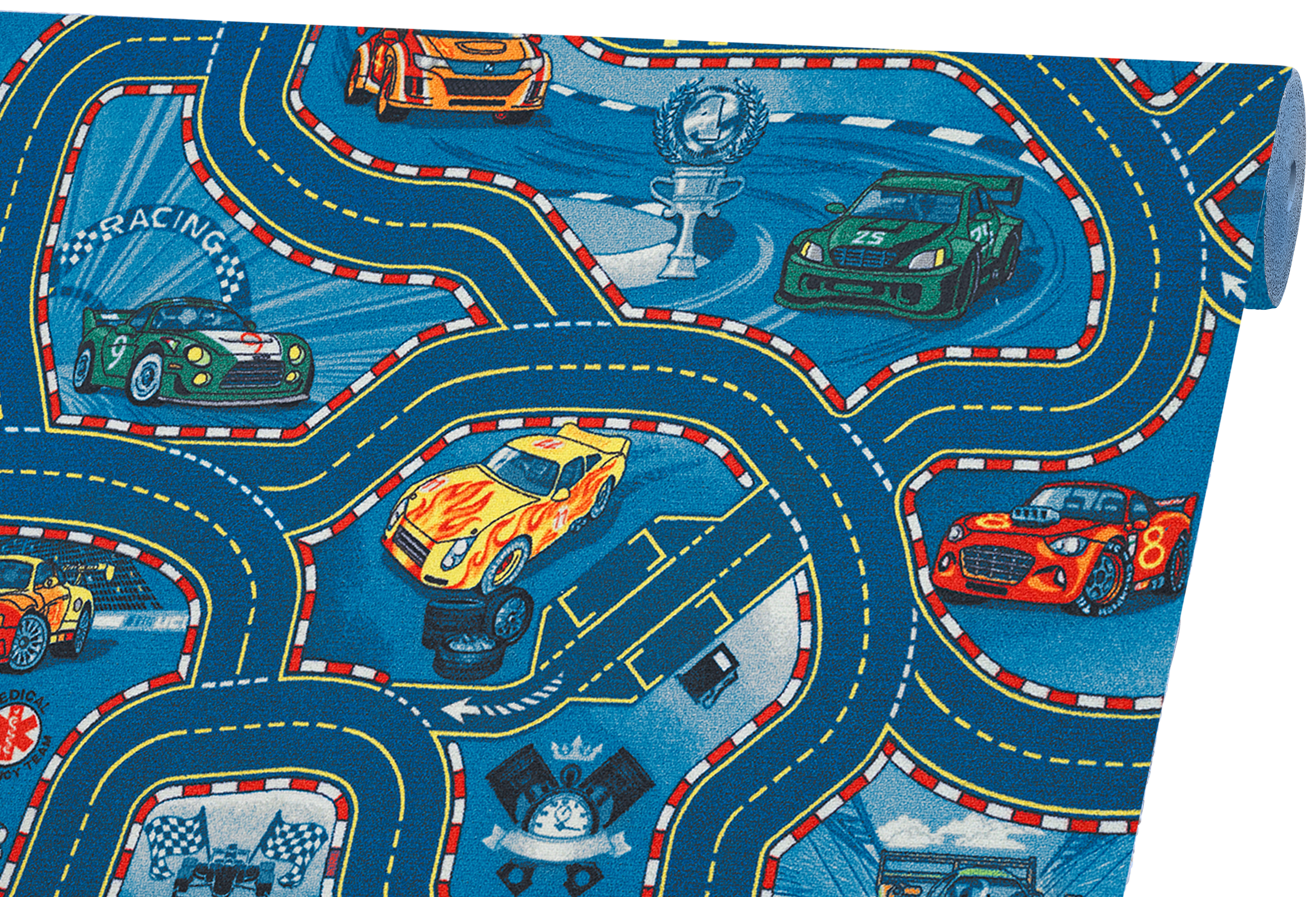 Teppichboden Racers blau B: ca. 400 cm pro m² Racers - blau (400,00cm)