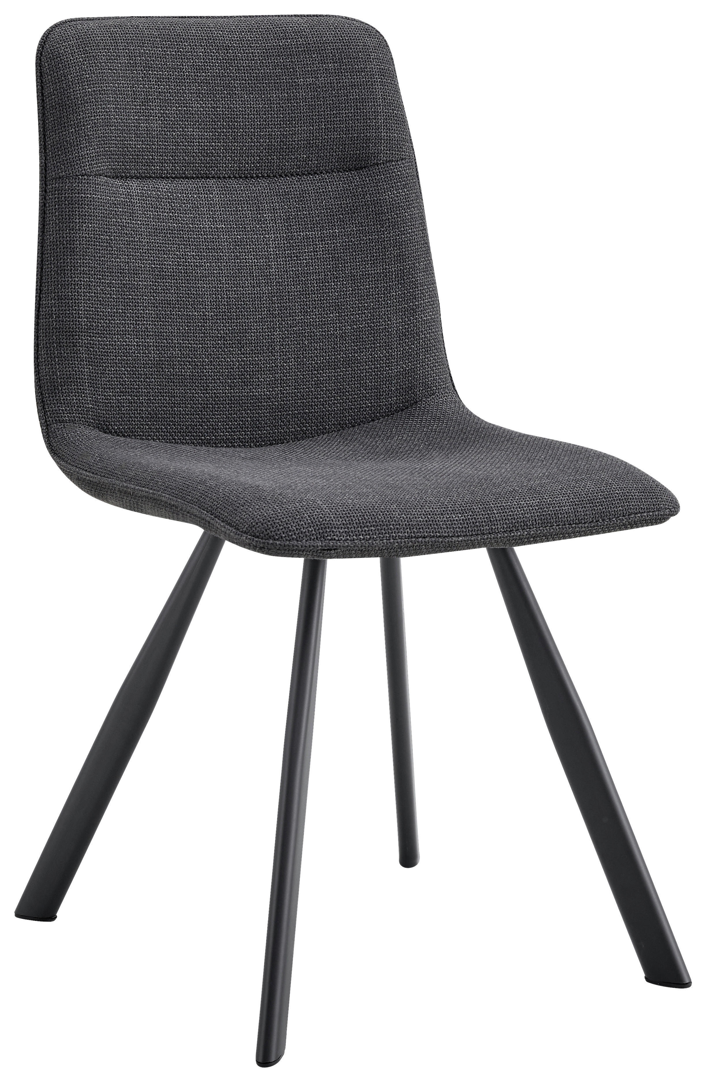 Stuhl Anna anthrazit schwarz Webstoff Metall Anna - schwarz/anthrazit
