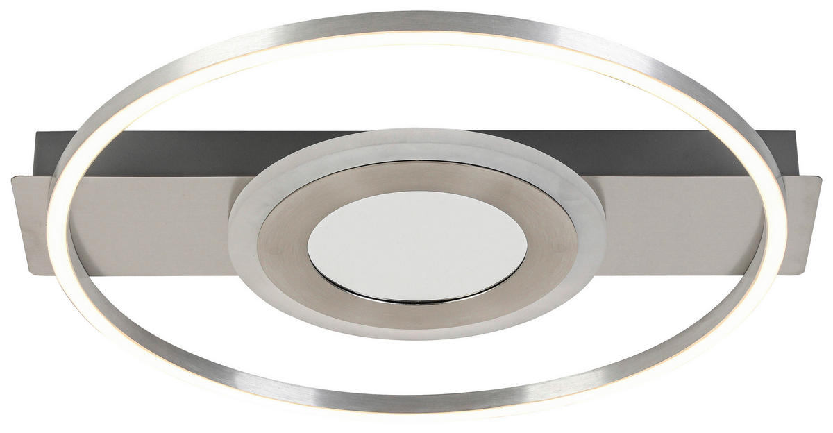 Deckenleuchte nickel Metall B/H/L: ca. 39x5x42 cm LED-Deckenleuchte_Rabona - nickel (42,00/39,00/5,00cm)