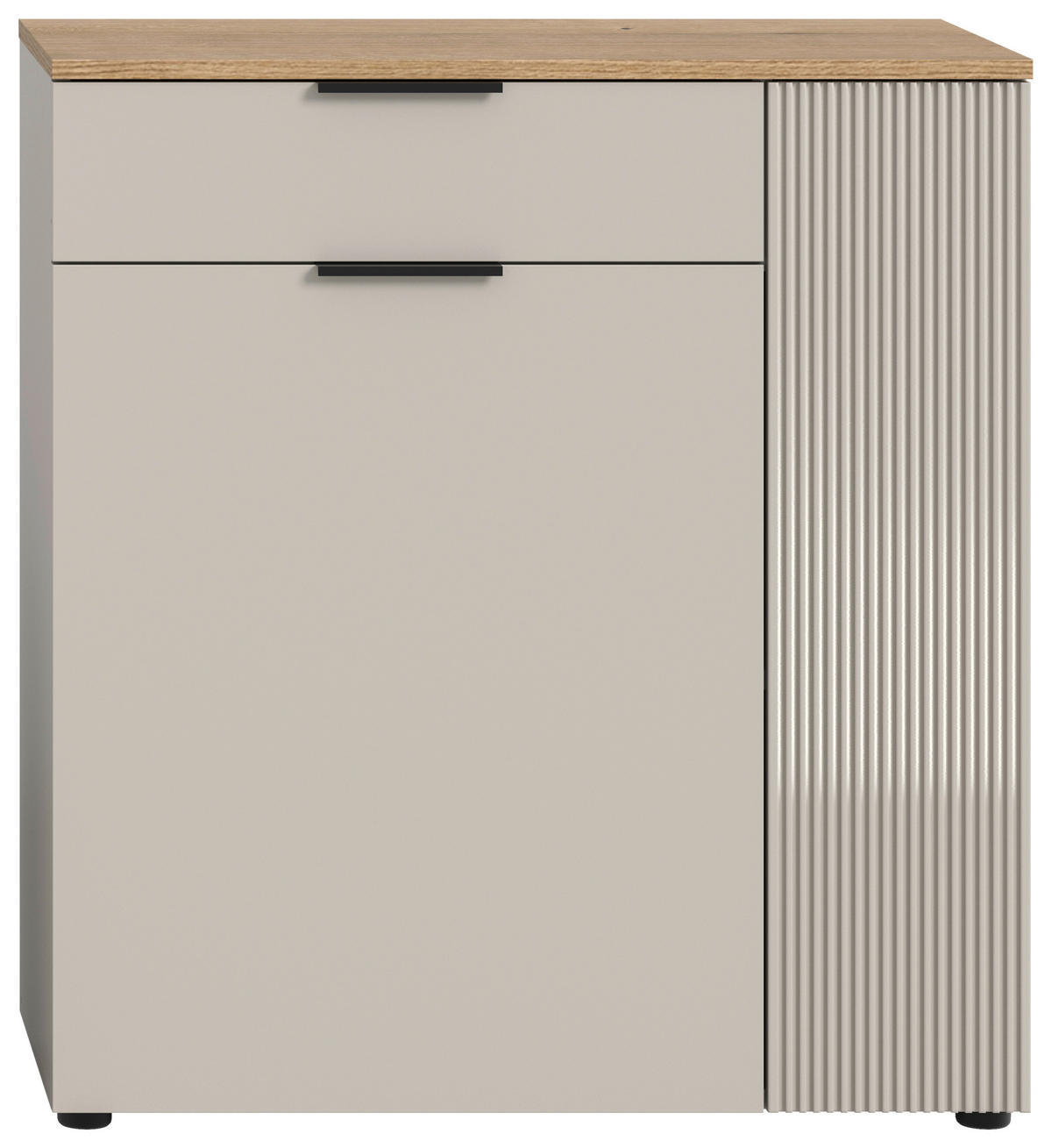 Kommode Slide Kaschmirgrau Nachbildung Evoke Oak Nachbildung B/H/T: ca. 80x88x36 cm Slide - (80,00/88,00/36,00cm) - xonox.home