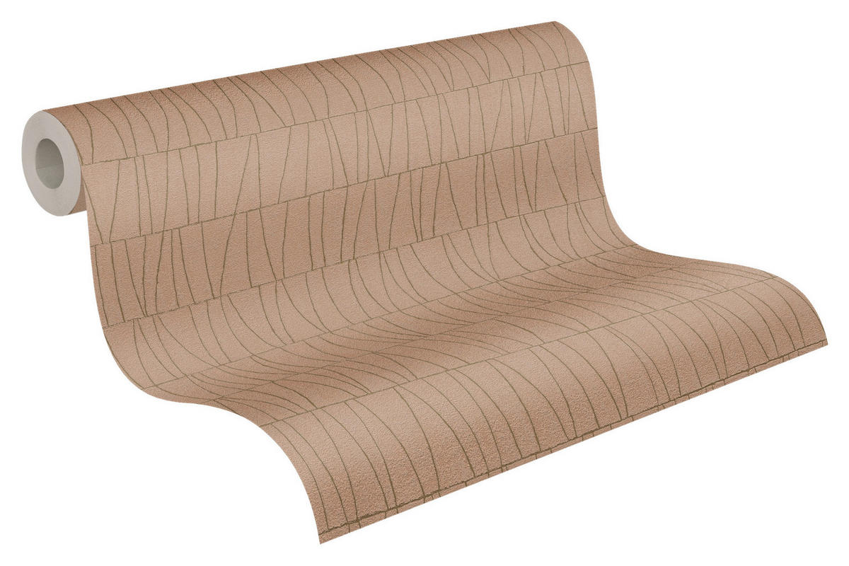 A.S.Création Vliestapete gold altrosa B/H/D: ca. 53x1005x8,4 cm Vliestapete - gold/altrosa (8,40/1005,00cm) - A.S.Creation