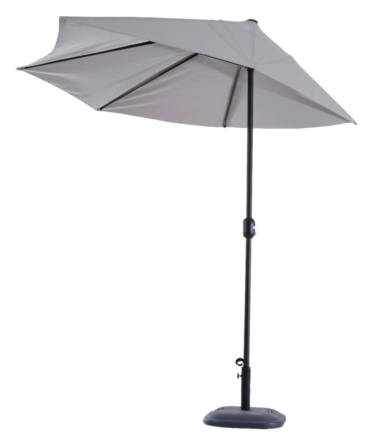 Outsunny Sonnenschirm grau Aluminium B/H/L: ca. 150x249x293 cm Sonnenschirm - grau (293,00/150,00/249,00cm) - Outsunny