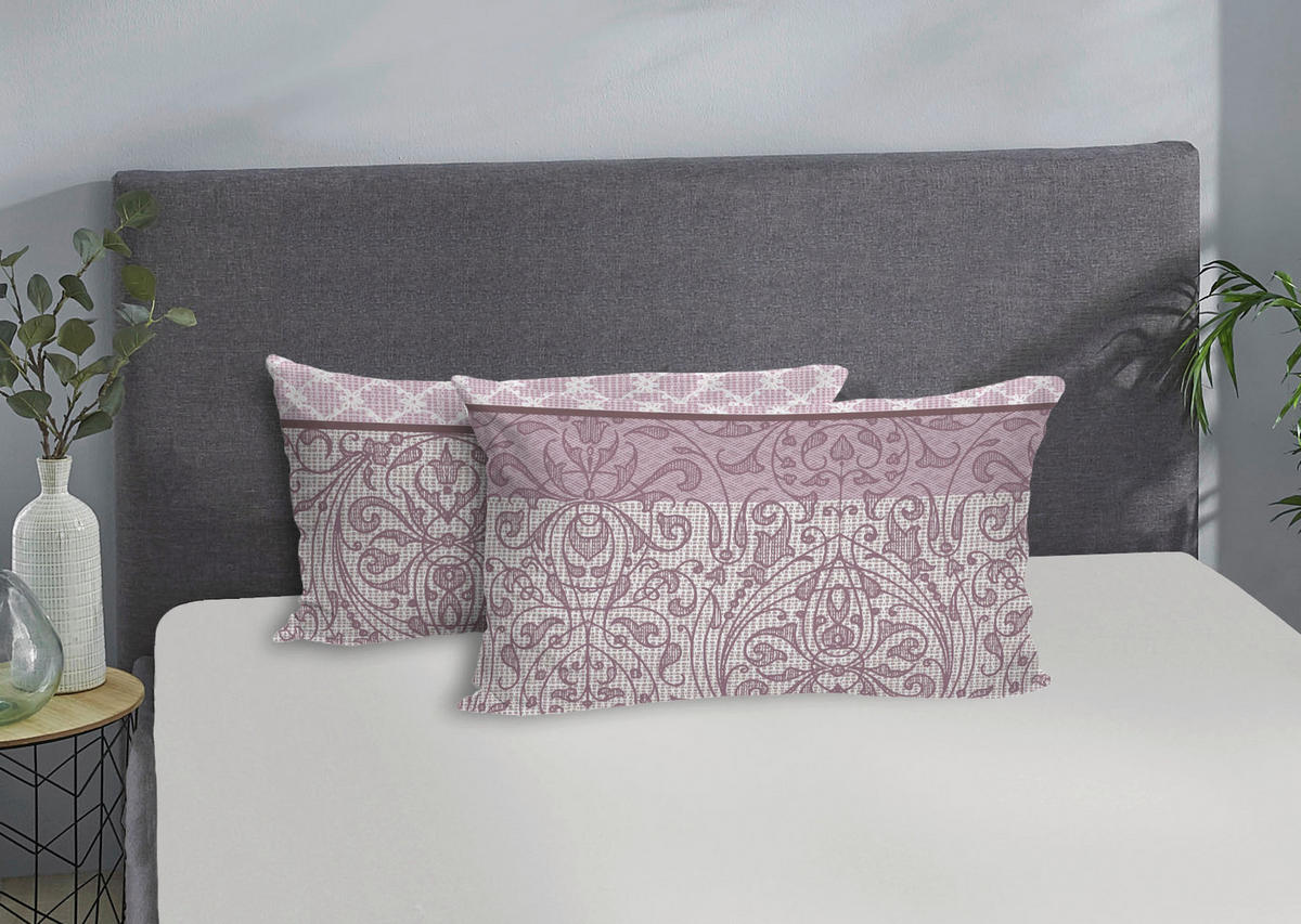 Kissenbezug Satin Kissenbezug-Satin_2erPack 40x80cm - beere (80,00/40,00cm)