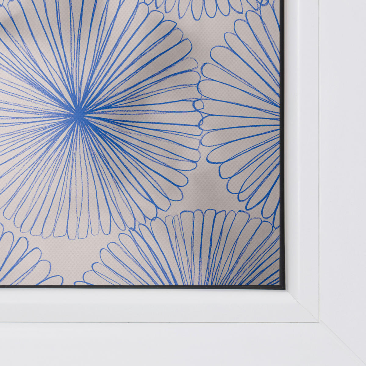 LICHTBLICK Fensterfolie Flower Wheel Floral Flower Wheel blau B/L: ca. 100x130 cm Flower Wheel - blau (100,00/130,00cm) - LICHTBLICK