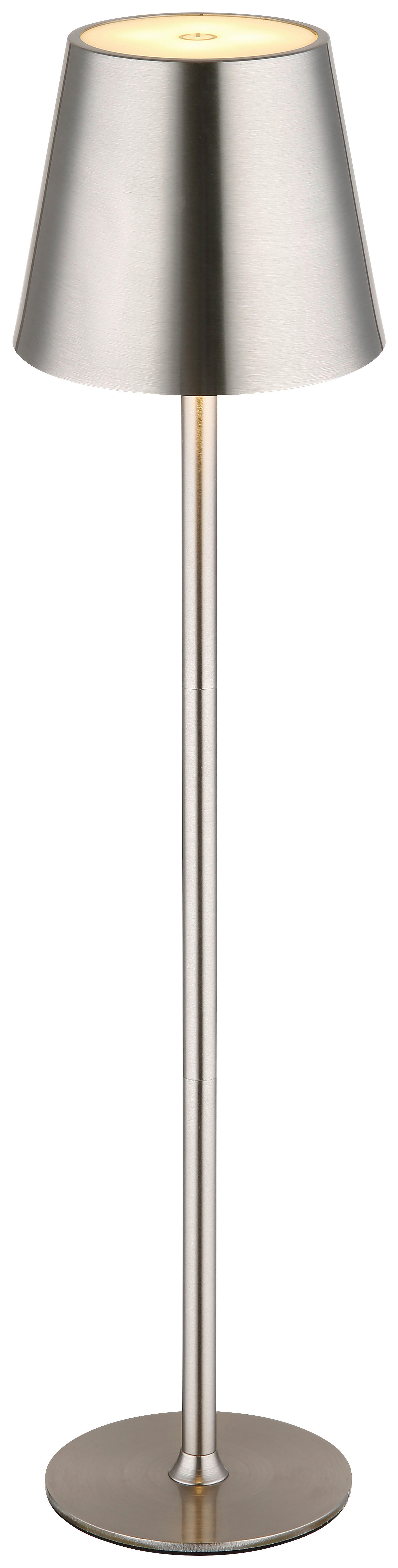 GLOBO LED-Tischleuchte VANNIE 58438N nickel Opal Metall Kunststoff H/D: ca. 47x11,2 cm 1 Brennstellen VANNIE - nickel/Opal (11,20/47,00cm) - GLOBO