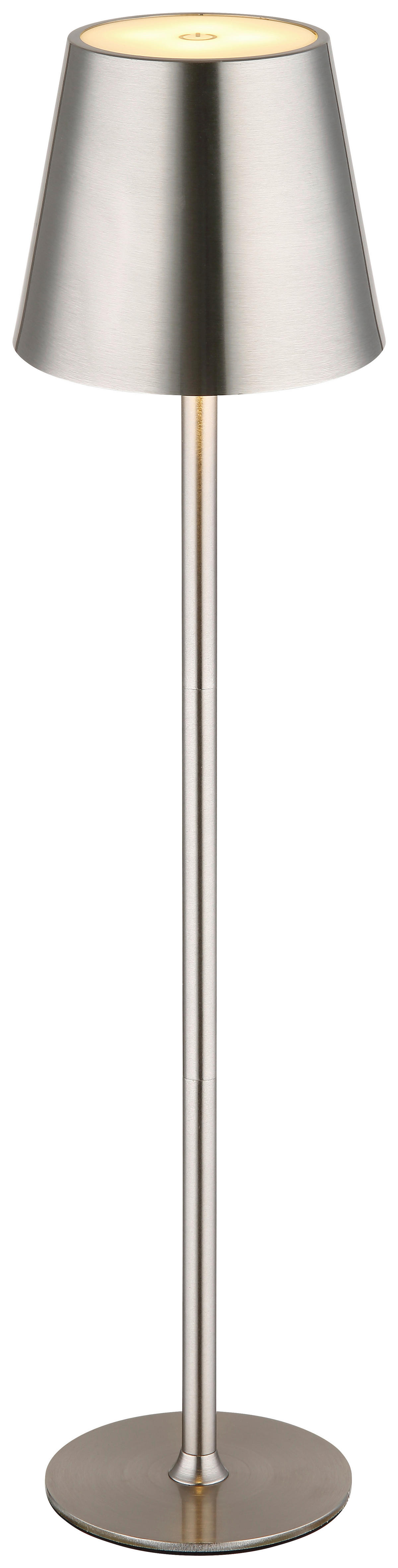 GLOBO LED-Tischleuchte VANNIE 58438N nickel Opal Metall Kunststoff H/D: ca. 47x11,2 cm 1 Brennstellen VANNIE - nickel/Opal (11,20/47,00cm) - GLOBO