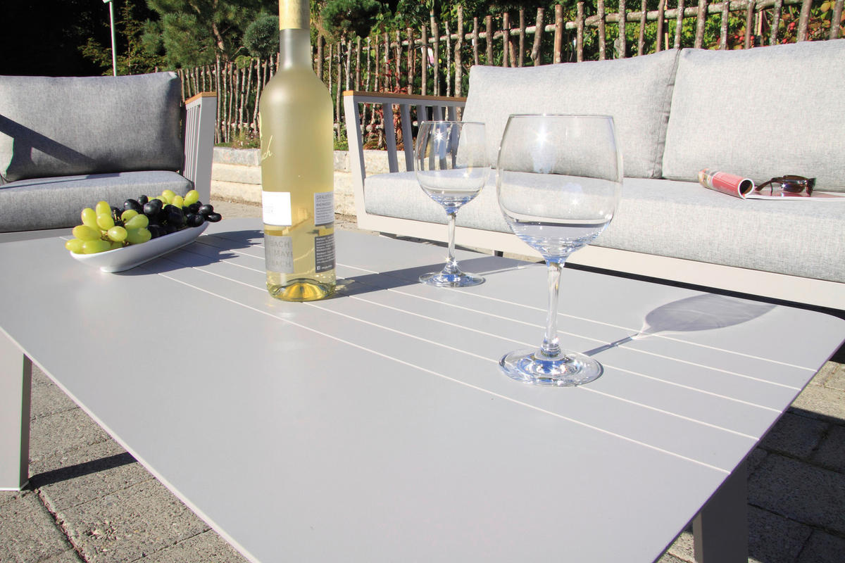 Acamp Loungeset Gondola grau Aluminium B/H/T: ca. 175x70x80 cm Gondola - grau (175,00/70,00/80,00cm) - Acamp