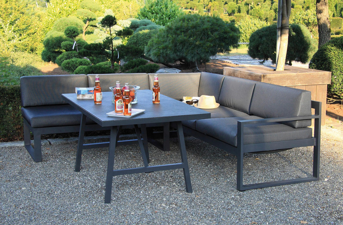 Acamp Loungeset Signature anthrazit Aluminium B/H/T: ca. 214x66x80 cm Signature - anthrazit (214,00/66,00/80,00cm) - Acamp