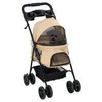 PawHut Hunde-Zubehör khaki Polyester B/H/L: ca. 45x67x96 cm Hundebuggy - khaki (96,00/45,00/67,00cm) - PawHut