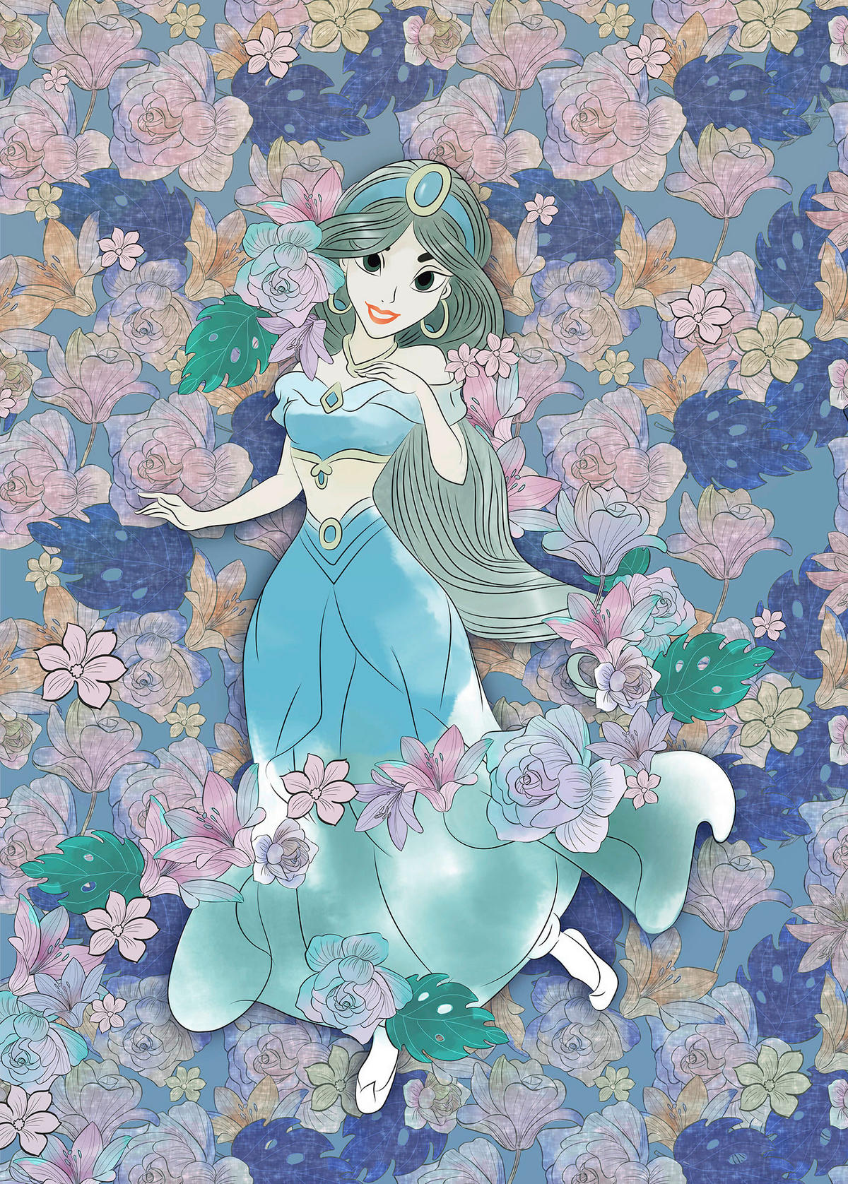 Komar Fototapete Jasmin Colored Flowers DX4-079 B/H: ca. 200x280 cm Jasmin Colored Flowers DX4-079 - (200,00/280,00cm) - Komar