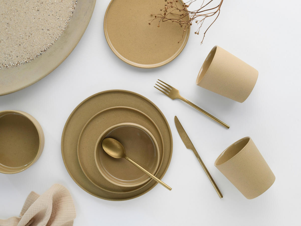 CreaTable Kombiservice Futuro sand Steinzeug 16 tlg. Futuro - sand - CreaTable
