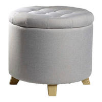 ECHTWERK Sitzhocker Mary grau B/H/L: ca. 45x41x45 cm Mary - grau (45,00/45,00/41,00cm) - ECHTWERK