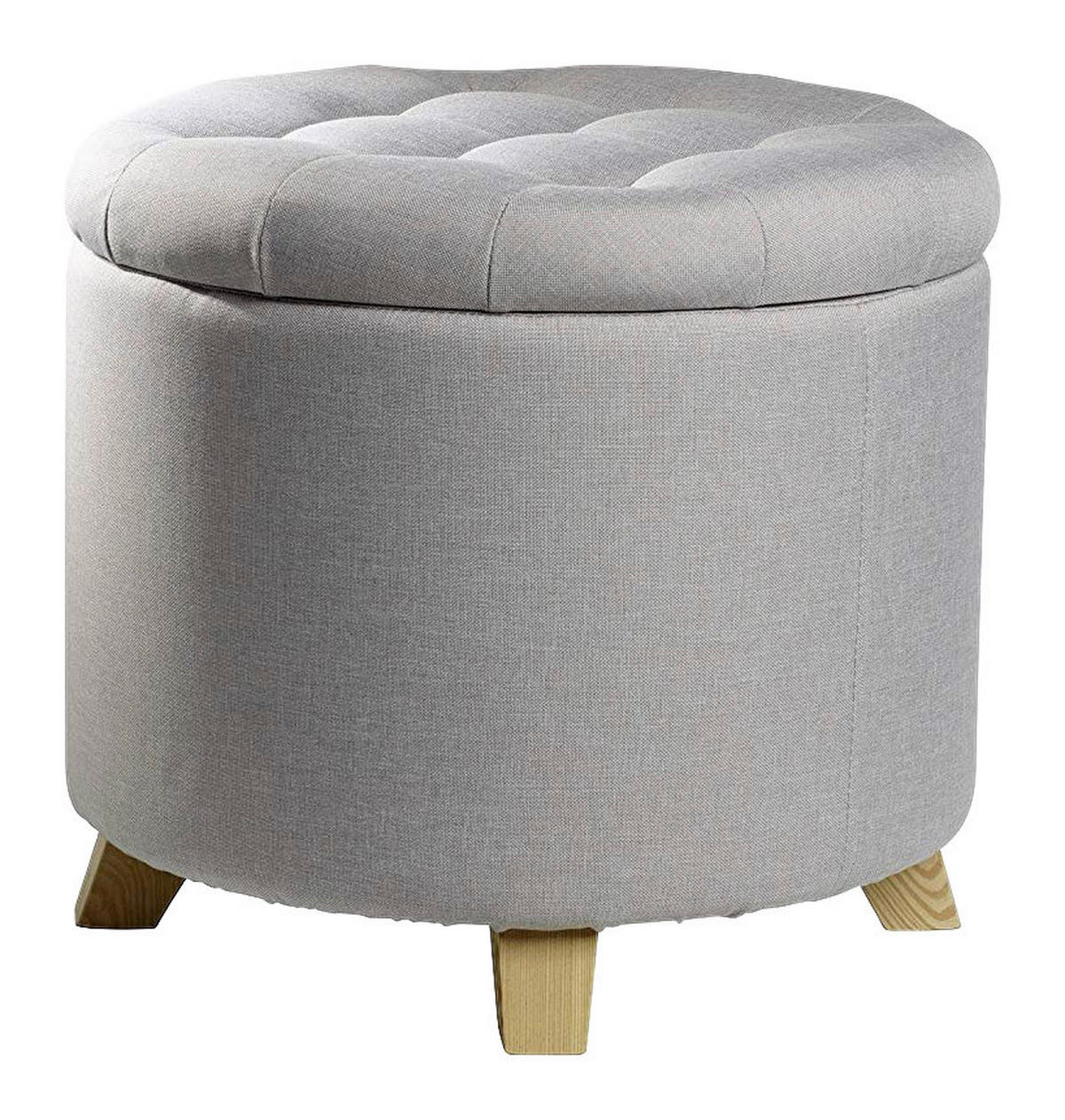 ECHTWERK Sitzhocker Mary grau B/H/L: ca. 45x41x45 cm Mary - grau (45,00/45,00/41,00cm) - ECHTWERK