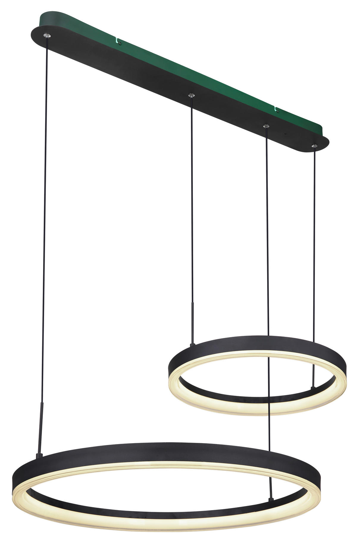 GLOBO Pendelleuchte schwarz Aluminium Metall Acryl B/H/T: ca. 60x150x82,5 cm 1.0 Brennstellen 67189H1 - schwarz (60,00/150,00/82,50cm) - GLOBO
