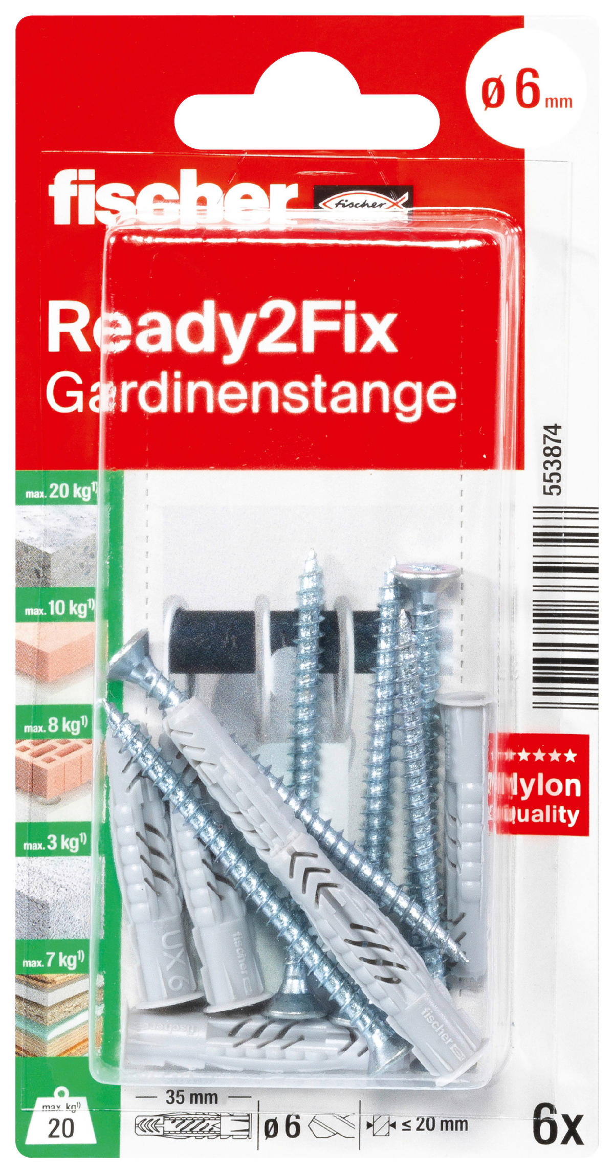 fischer Montage- Set Montageset_Gardinenstange_fischer - fischer