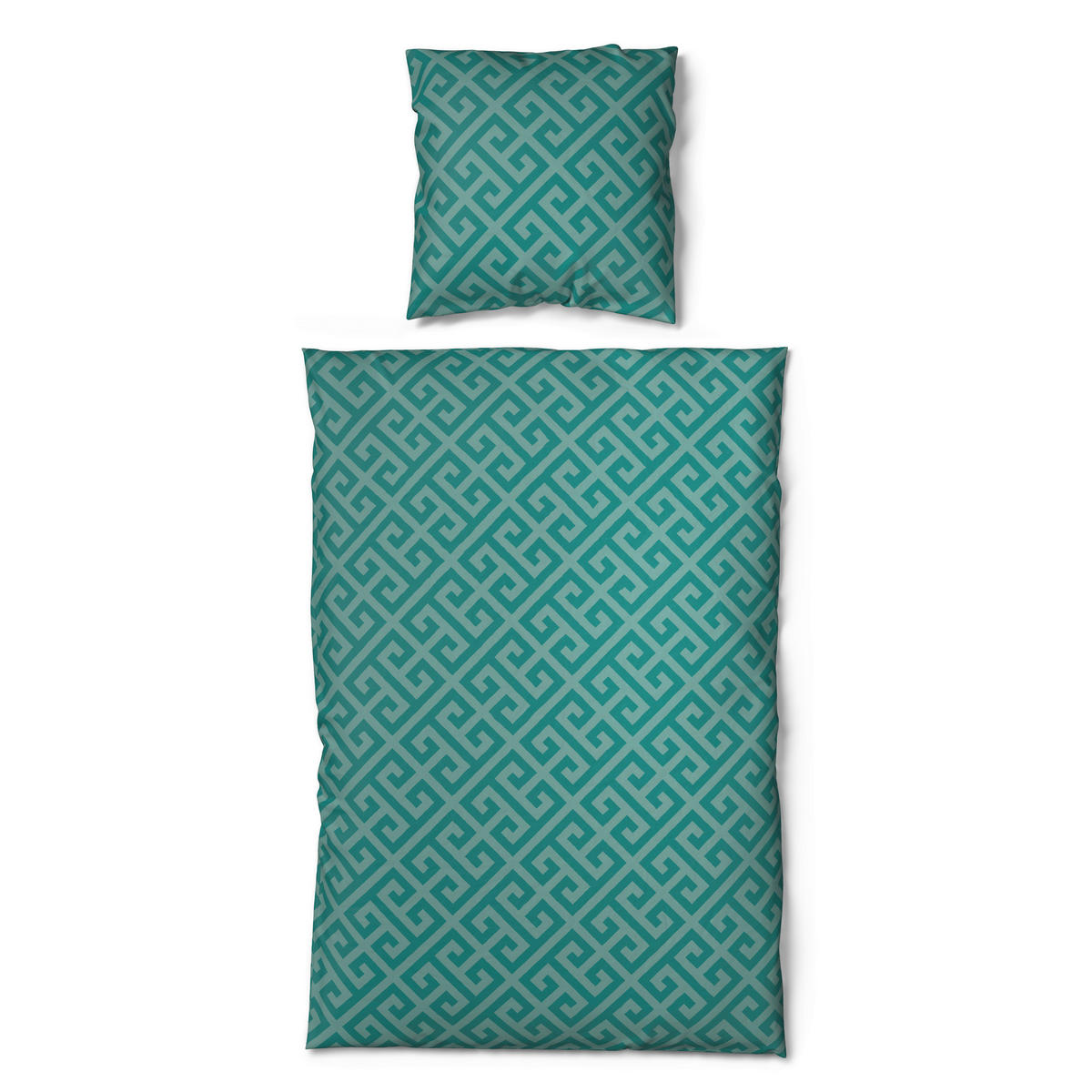 Microfaser Bettwäsche Fleece Bettwäsche_Fleece Greek petrol - petrol (135,00/200,00cm)