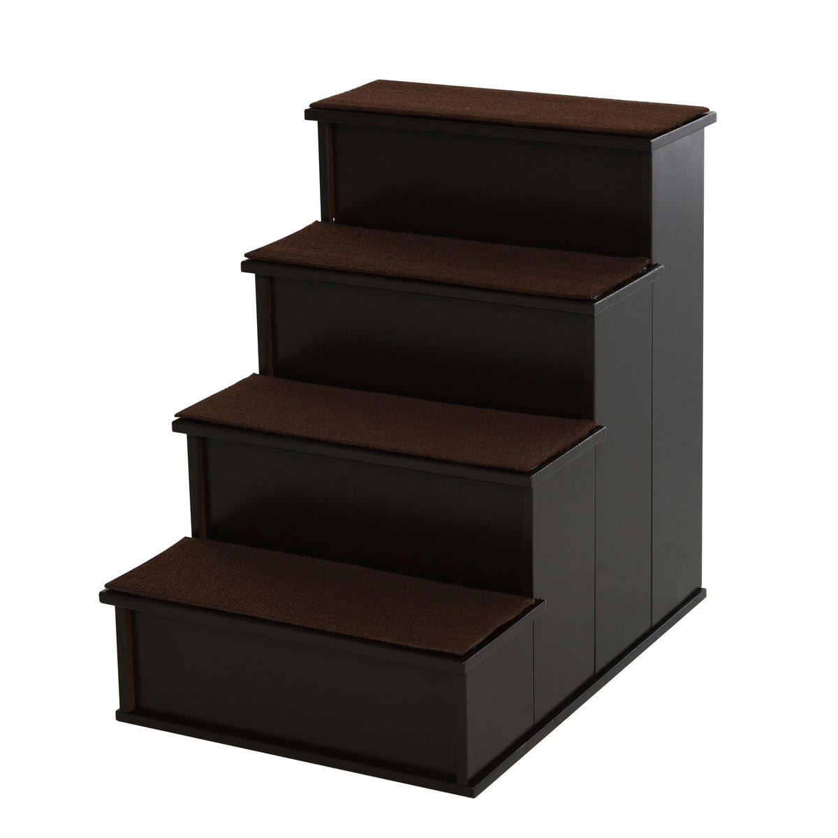 PawHut Haustiertreppe dunkelbraun MDF B/H/L: ca. 40x54,2x59 cm Haustiertreppe - dunkelbraun (59,00/40,00/54,20cm) - PawHut