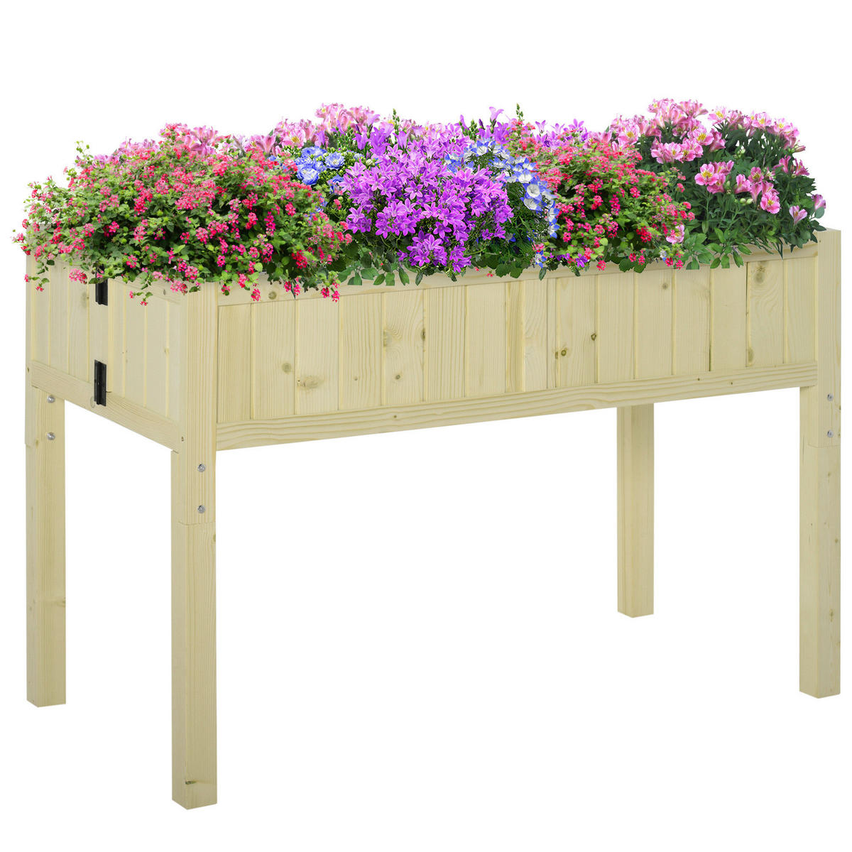 Outsunny Hochbeet natur B/H/L: ca. 56x76x115 cm Hochbeet - natur (115,00/56,00/76,00cm) - Outsunny