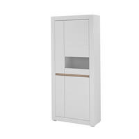 Vitrine Chester weiß matt B/H/T: ca. 85x198x35 cm Chester - weiß (85,00/198,00/35,00cm)