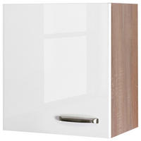Hängeschrank Valero weiß Hochglanz B/H/T: ca. 50x54,8x32 cm Valero - Eiche/weiß (50,00/54,80/32,00cm) - Flex-Well