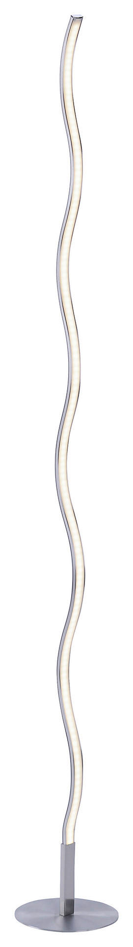 Just Light LED-Stehleuchte WAVE 15168-55 weiß stahlfarbig Metall Kunststoff B/H/T: ca. 14x120x14 cm 1 Brennstellen WAVE - weiß/stahlfarbig (14,00/120,00/14,00cm) - Just Light