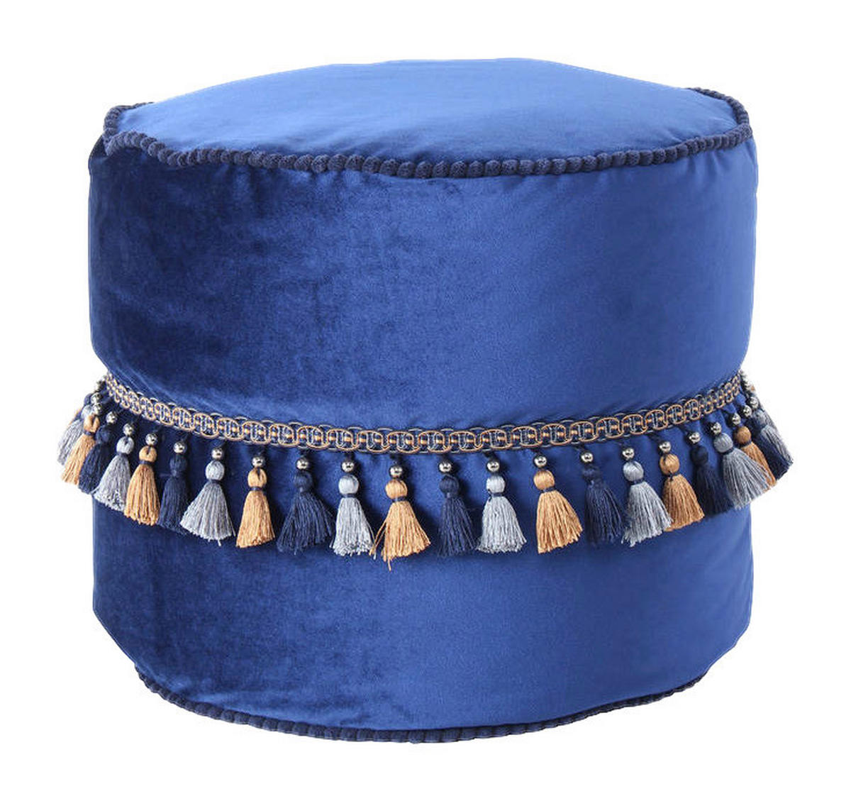 360 Living Hocker Taj Mahal 200 blau H/D: ca. 38x45 cm Taj Mahal 200 - blau (45,00/38,00cm) - 360 Living