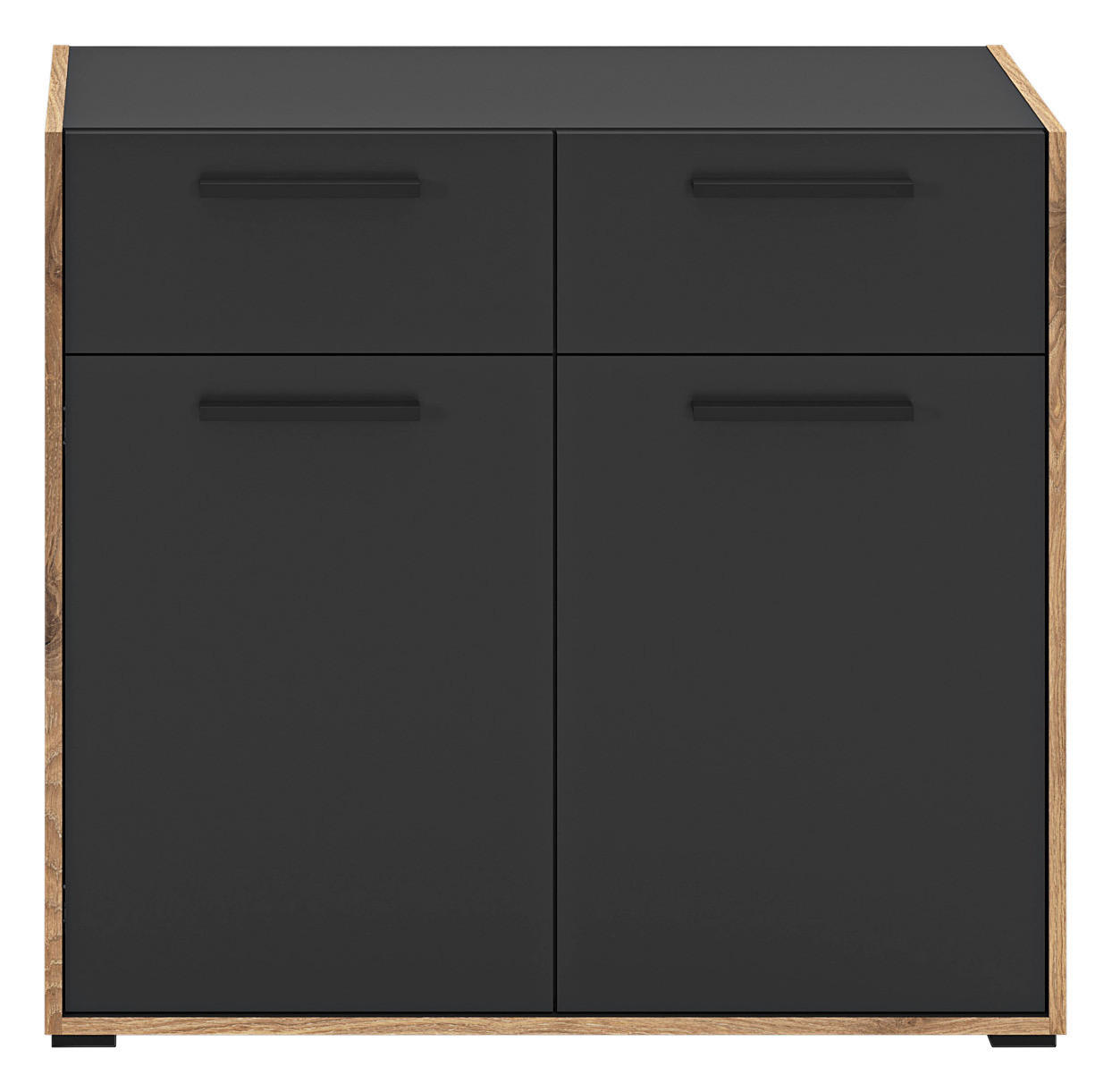 Kommode Bueno Basalt Nox Oak Nachbildung B/H/T: ca. 95x86x37 cm Bueno - Basalt (95,00/86,00/37,00cm) - xonox.home