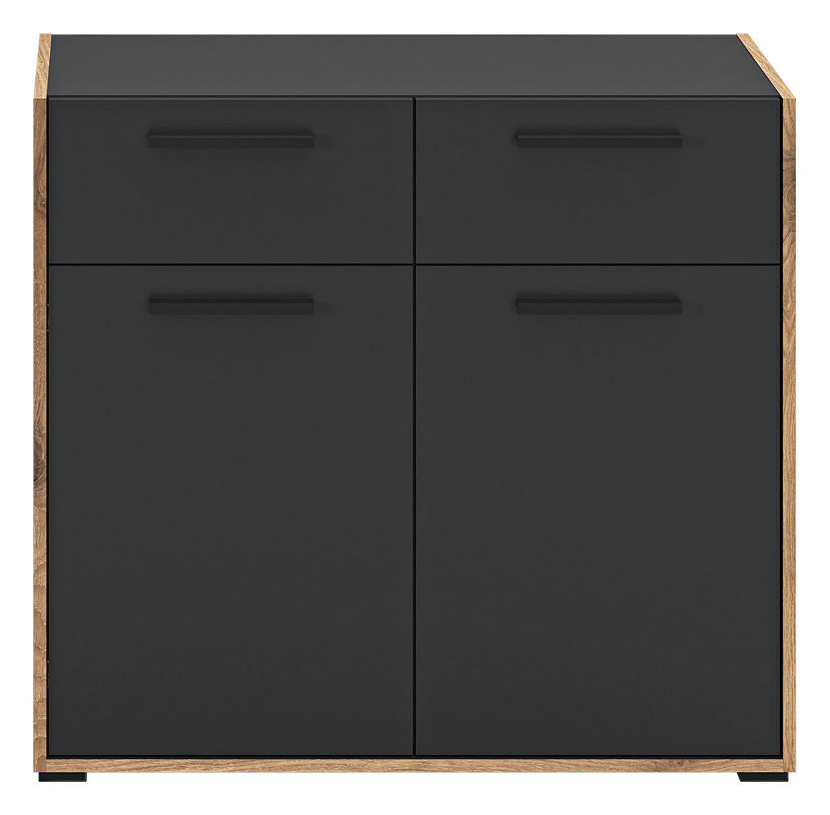 Kommode Bueno Basalt Nox Oak Nachbildung B/H/T: ca. 95x86x37 cm Bueno - Basalt (95,00/86,00/37,00cm) - xonox.home