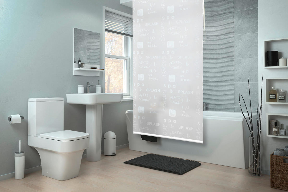 Duschrollo transparent Kunststoff B/L: ca. 140x240 cm Duschrollo_Splash 637811 - transparent (140,00/240,00cm) - Acus
