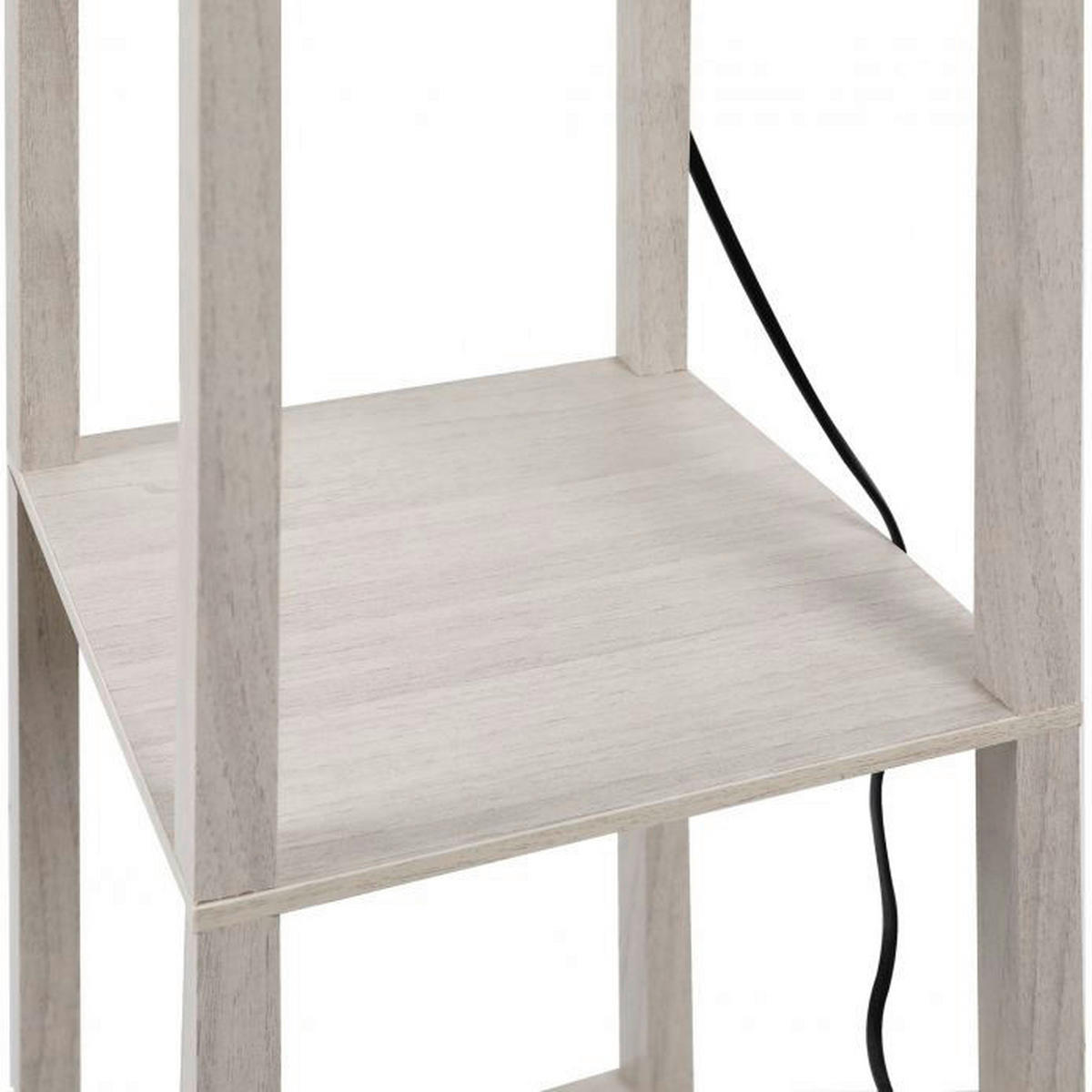 HOMCOM Stehleuchte 833-623V90AK 833-623V90AK Eiche weiß Acryl Kunststoff B/H/L: ca. 26x160x26 cm E27 1 Brennstellen Stehleuchte 833-623V90AK - Eiche/weiß (26,00/26,00/160,00cm) - HOMCOM