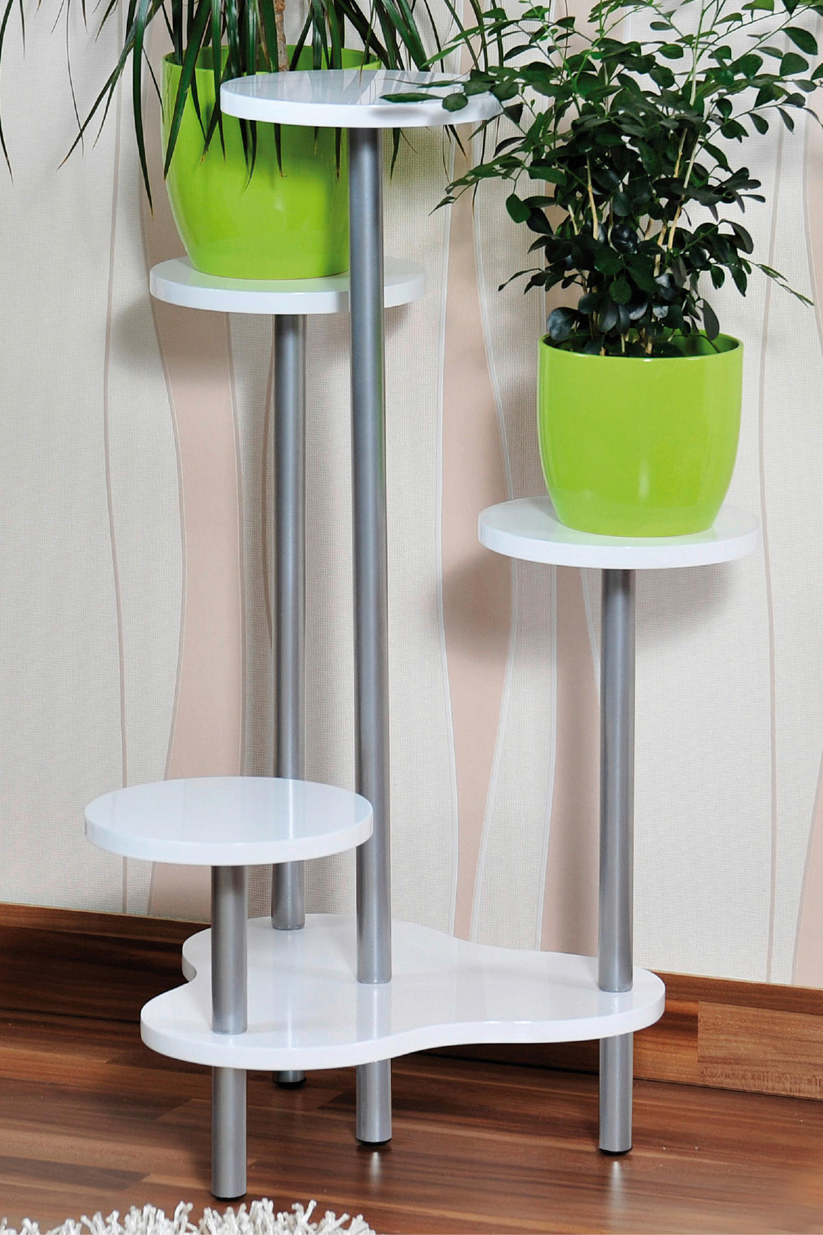 Kesper Blumenständer weiß Spanplatte B/H/T: ca. 64,5x72,5x46 cm Blumenständer - weiß (64,50/72,50/46,00cm) - Kesper