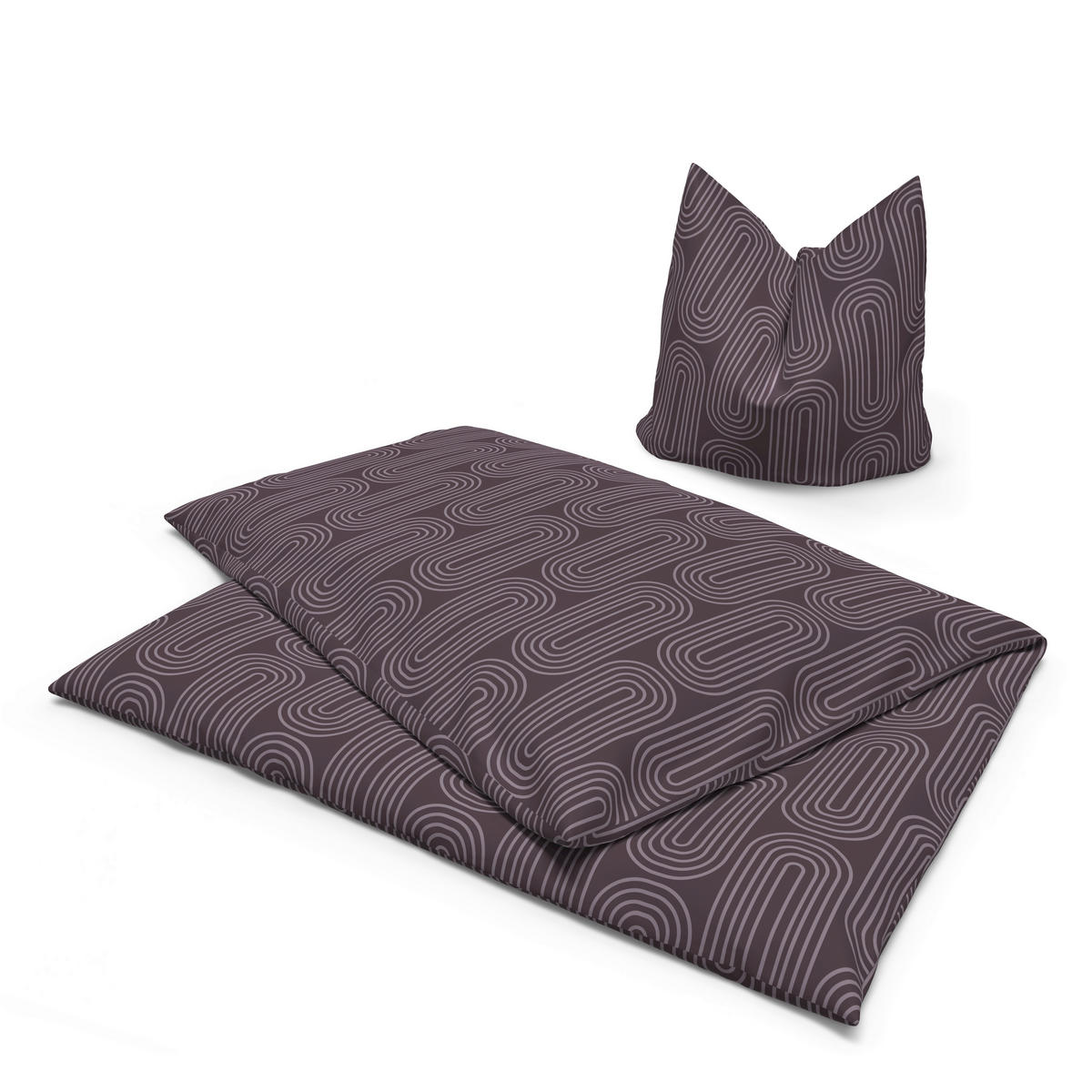 Microfaser Bettwäsche Bettwäsche_Microfaser Modern bord - bordeaux (135,00/200,00cm) - Sensation