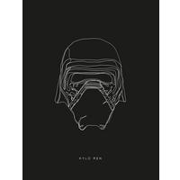 Komar Poster Star Wars Lines Dark Side Kylo Star Wars B/L: ca. 30x40 cm Star Wars Lines Dark Side Kylo - (30,00/40,00cm) - Komar