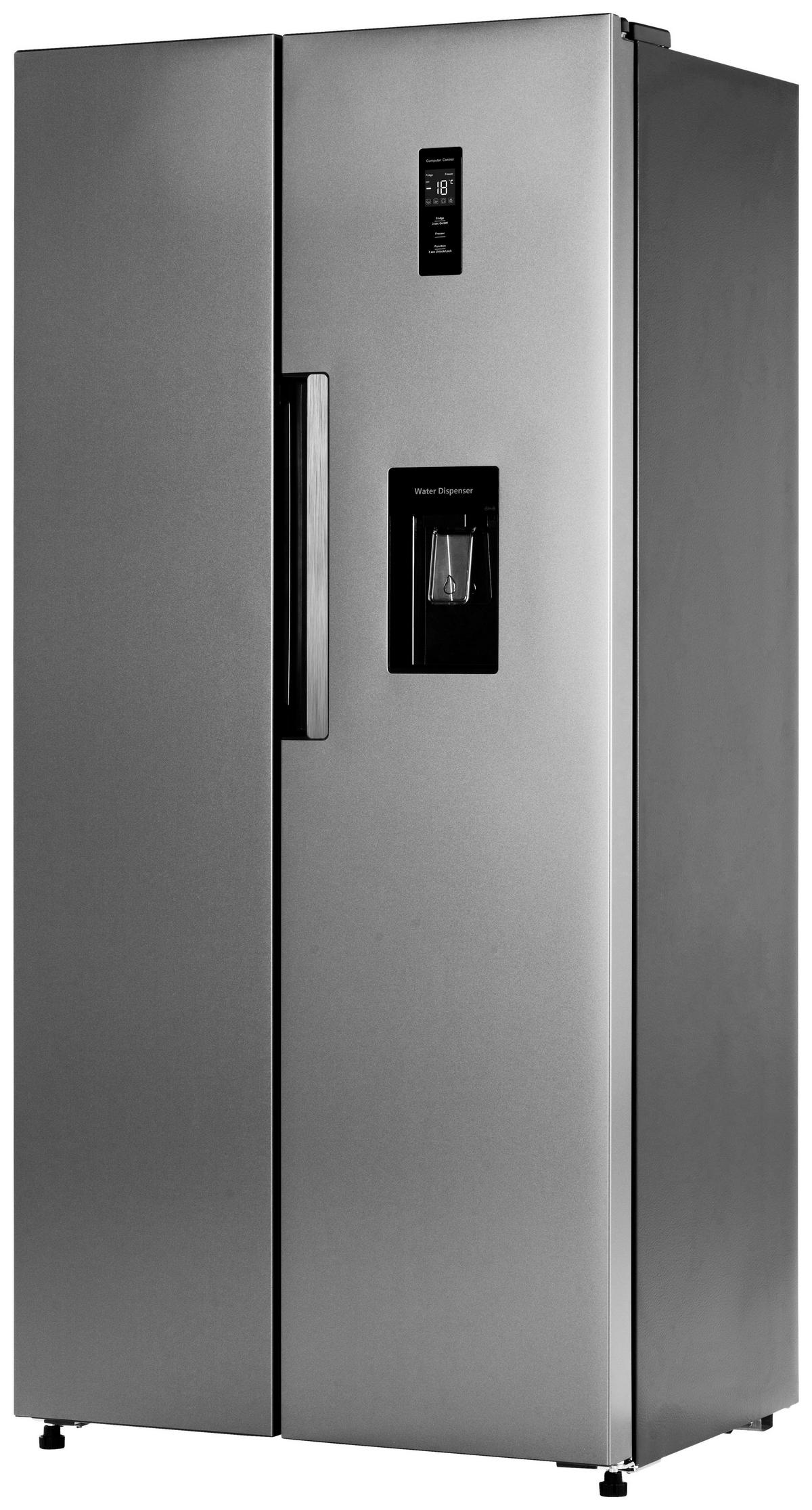 POCOline Side-by-Side 179-444 ESIWDD silber B/H/T: ca. 83x179x61 cm Side-by-Side SBS 179-444 ESIWDD - silber (83,00/179,00/61,00cm) - POCOline