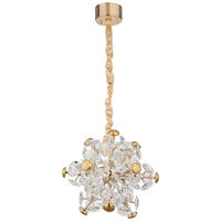 GLOBO Pendelleuchte gold klar Metall Glas H/D: ca. 120x40 cm 1.0 Brennstellen Floriella - gold/klar (40,00/120,00cm) - GLOBO